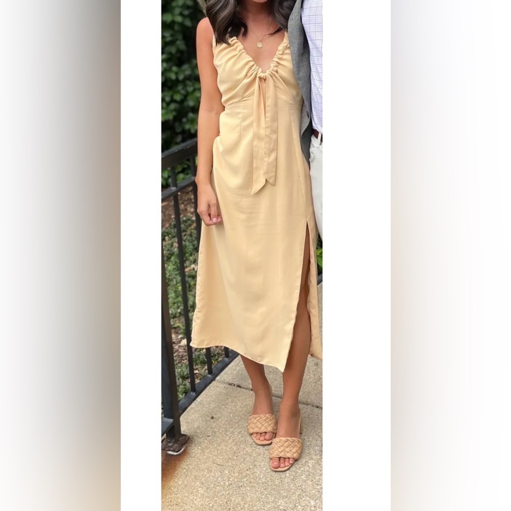 Abercrombie Fitch Cinch Neck Midi Dress in size XXL like new condition - Picture 5 of 10